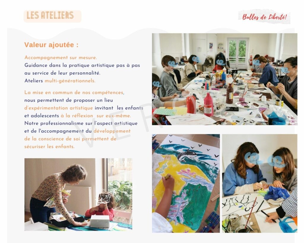 VEROE Ateliers d'arts plastiques & expression de soi : "Bulles de liberté !" VEROE Ateliers d'arts plastiques & expression de soi : "Bulles de liberté !"