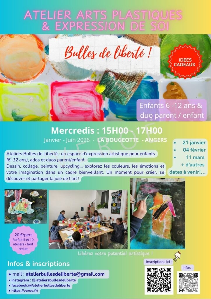 VEROE Ateliers d'arts plastiques & expression de soi : "Bulles de liberté !"